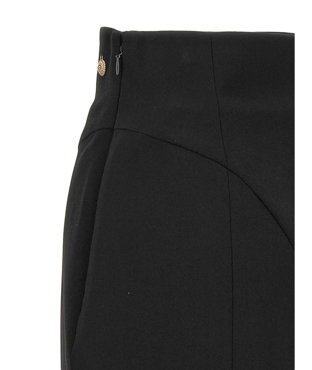 BALMAIN Черная вискозная юбка мини, фото 4