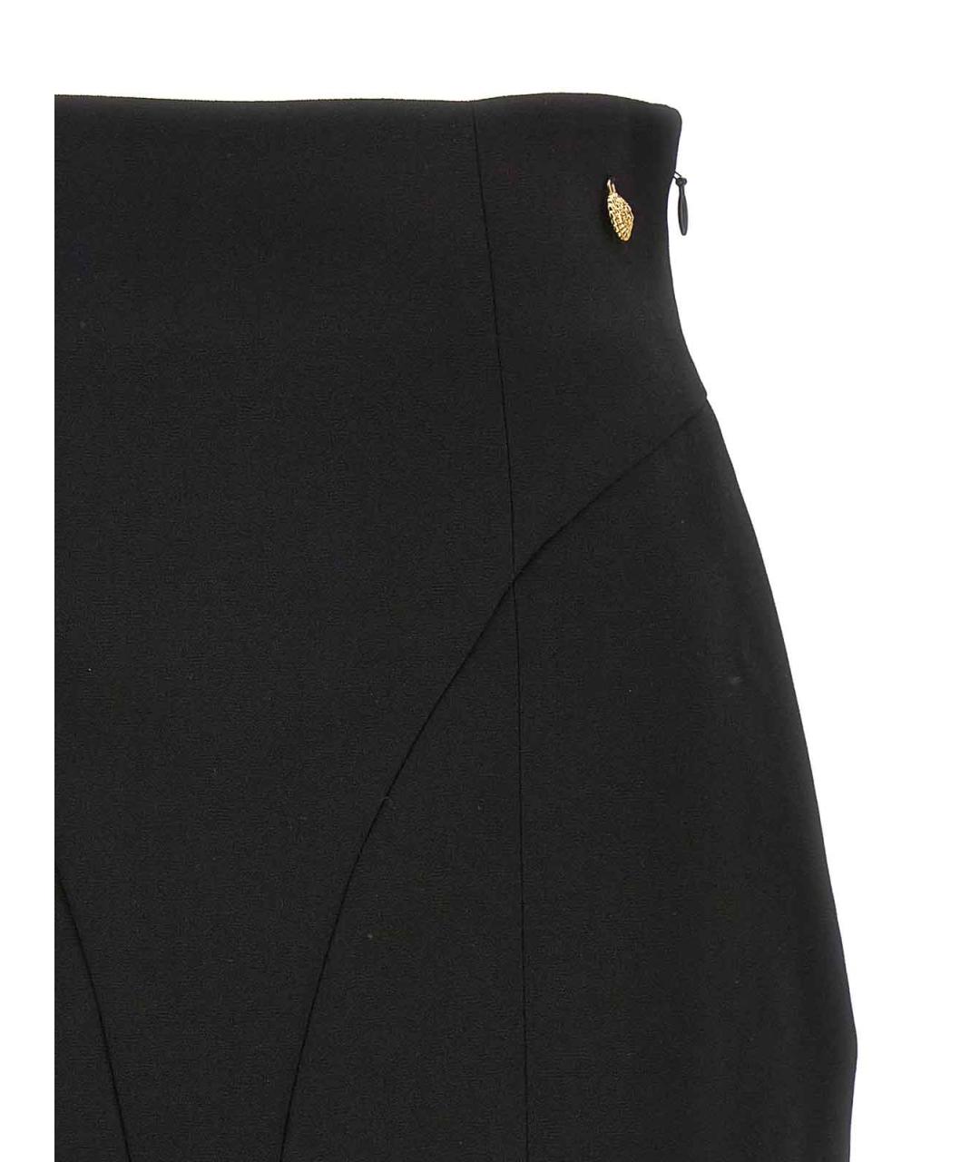BALMAIN Черная вискозная юбка мини, фото 3