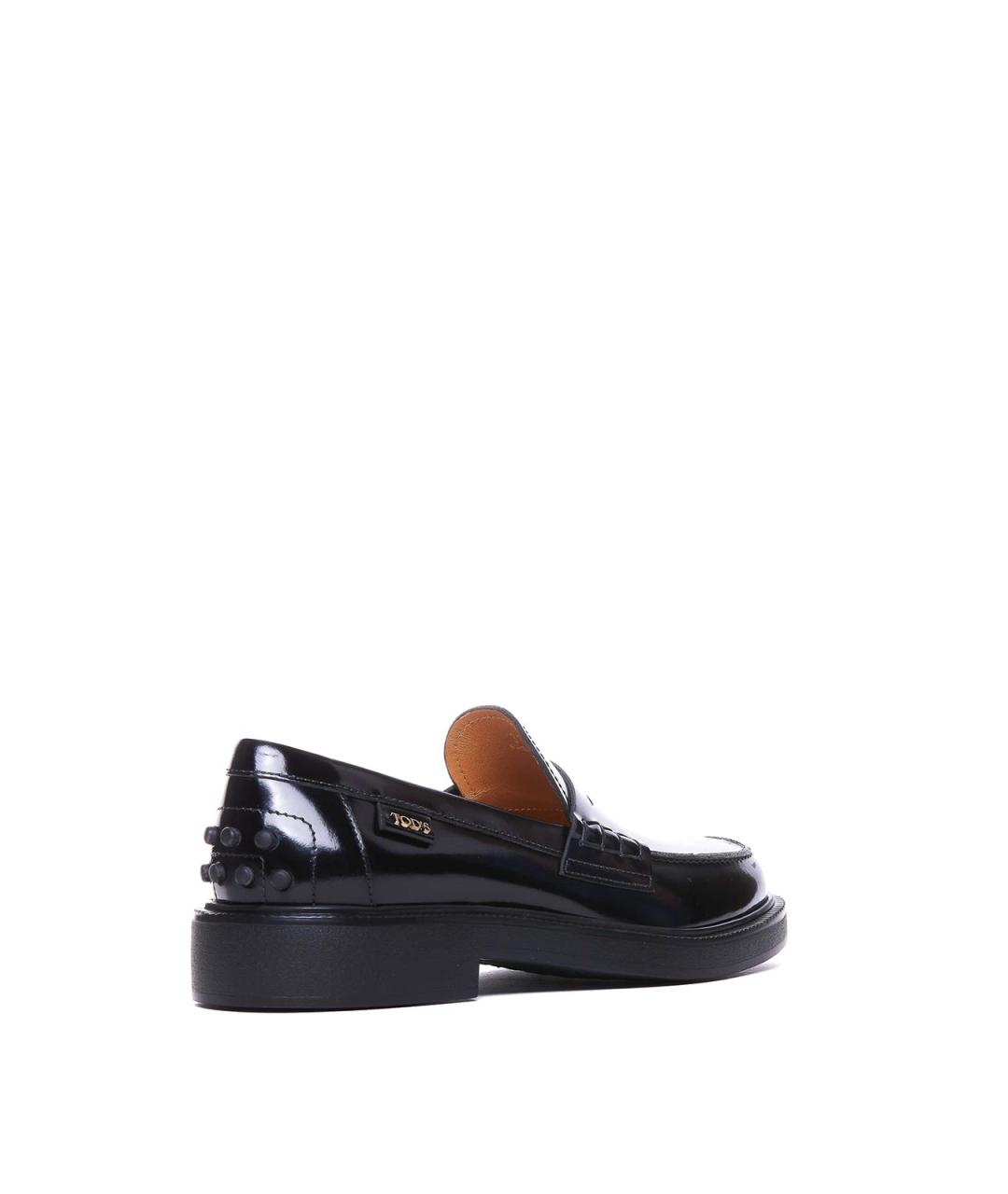TOD'S Черные кожаные лоферы, фото 2