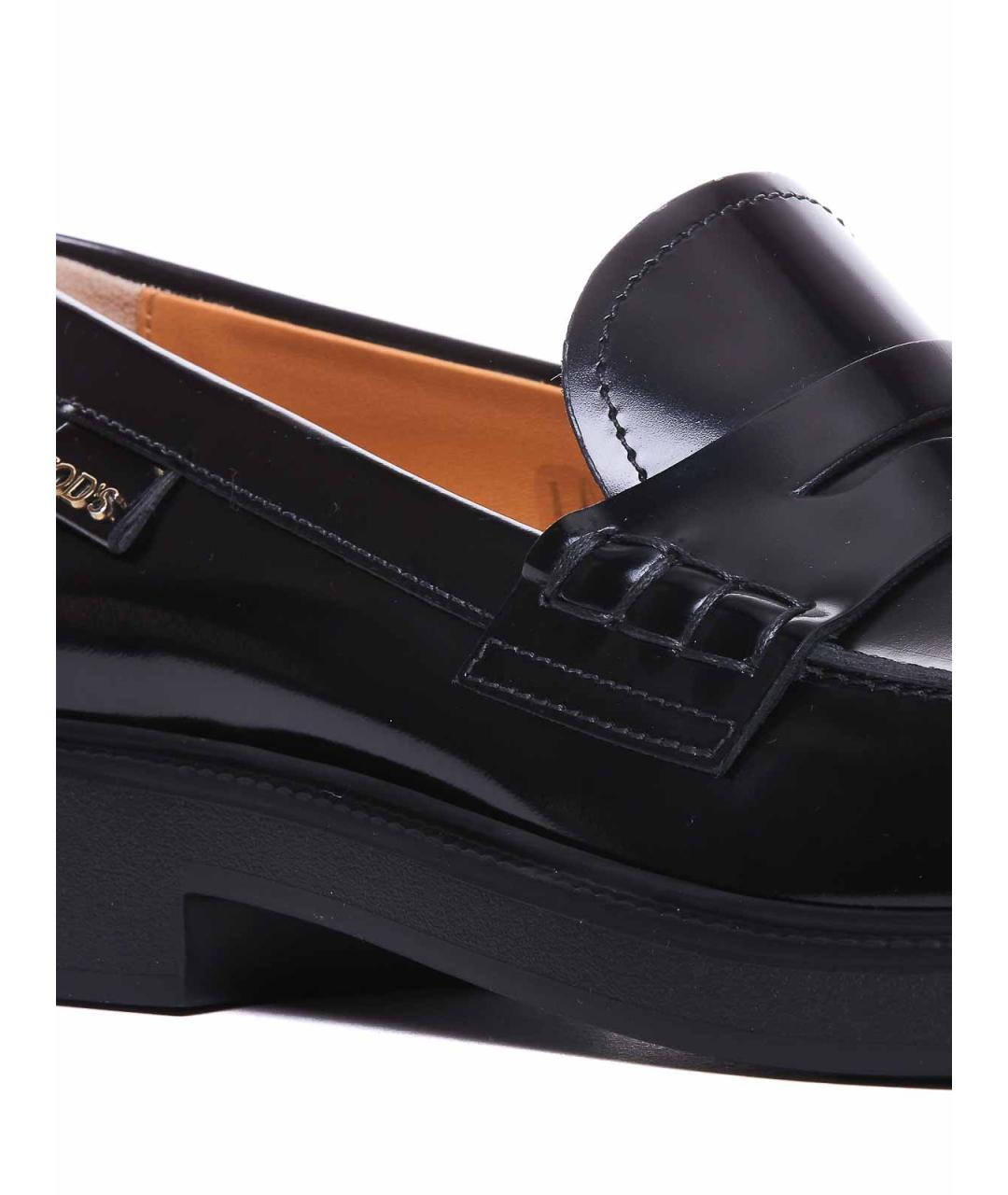 TOD'S Черные кожаные лоферы, фото 3