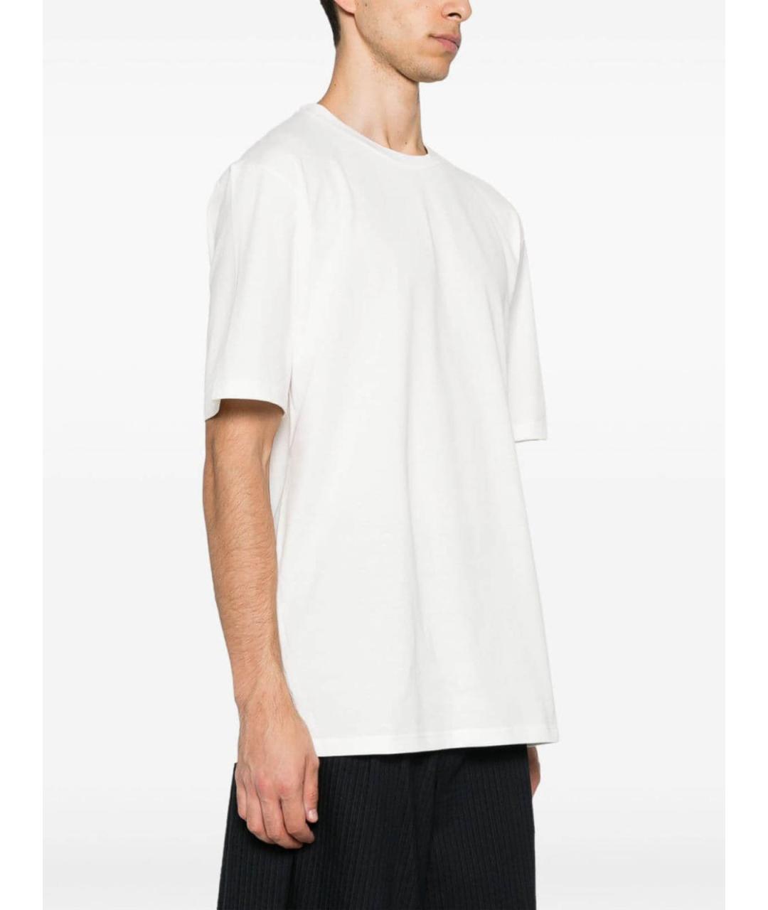 JIL SANDER Белая хлопковая футболка, фото 3