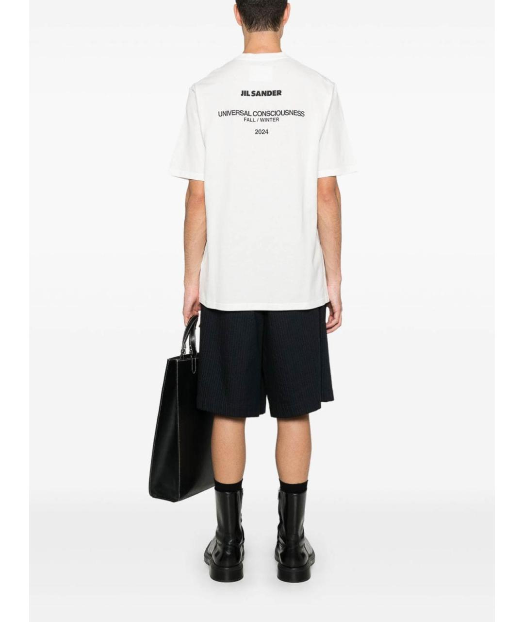 JIL SANDER Белая хлопковая футболка, фото 5