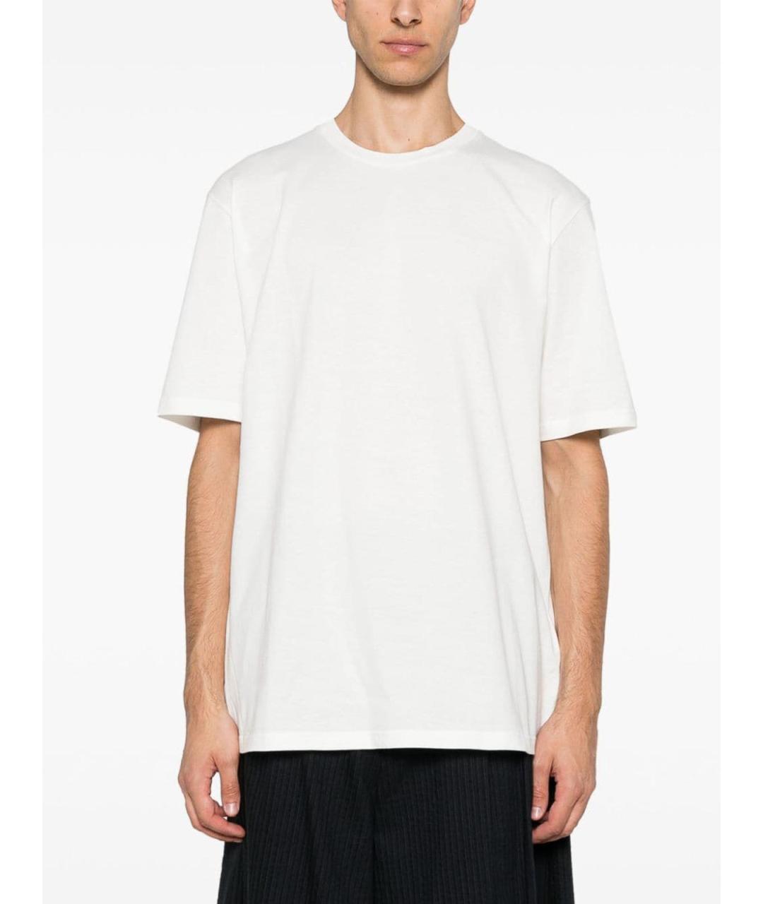 JIL SANDER Белая хлопковая футболка, фото 2