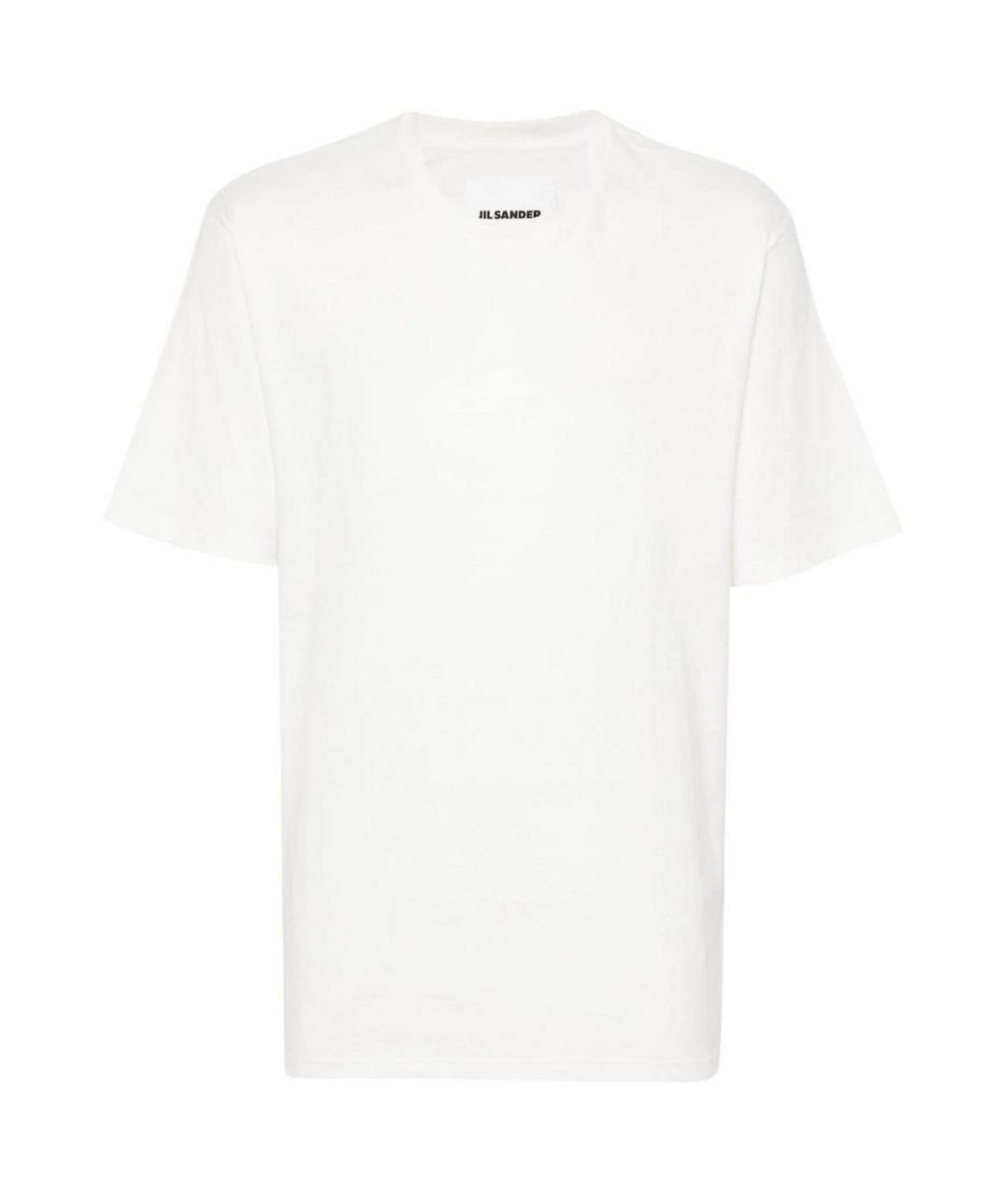JIL SANDER Белая хлопковая футболка, фото 1