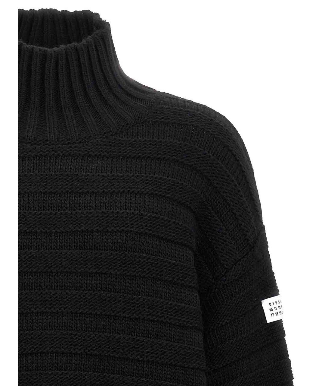 MM6 MAISON MARGIELA Черная шерстяная водолазка, фото 3