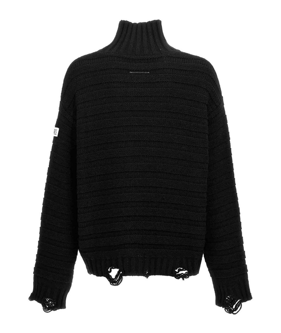 MM6 MAISON MARGIELA Черная шерстяная водолазка, фото 2