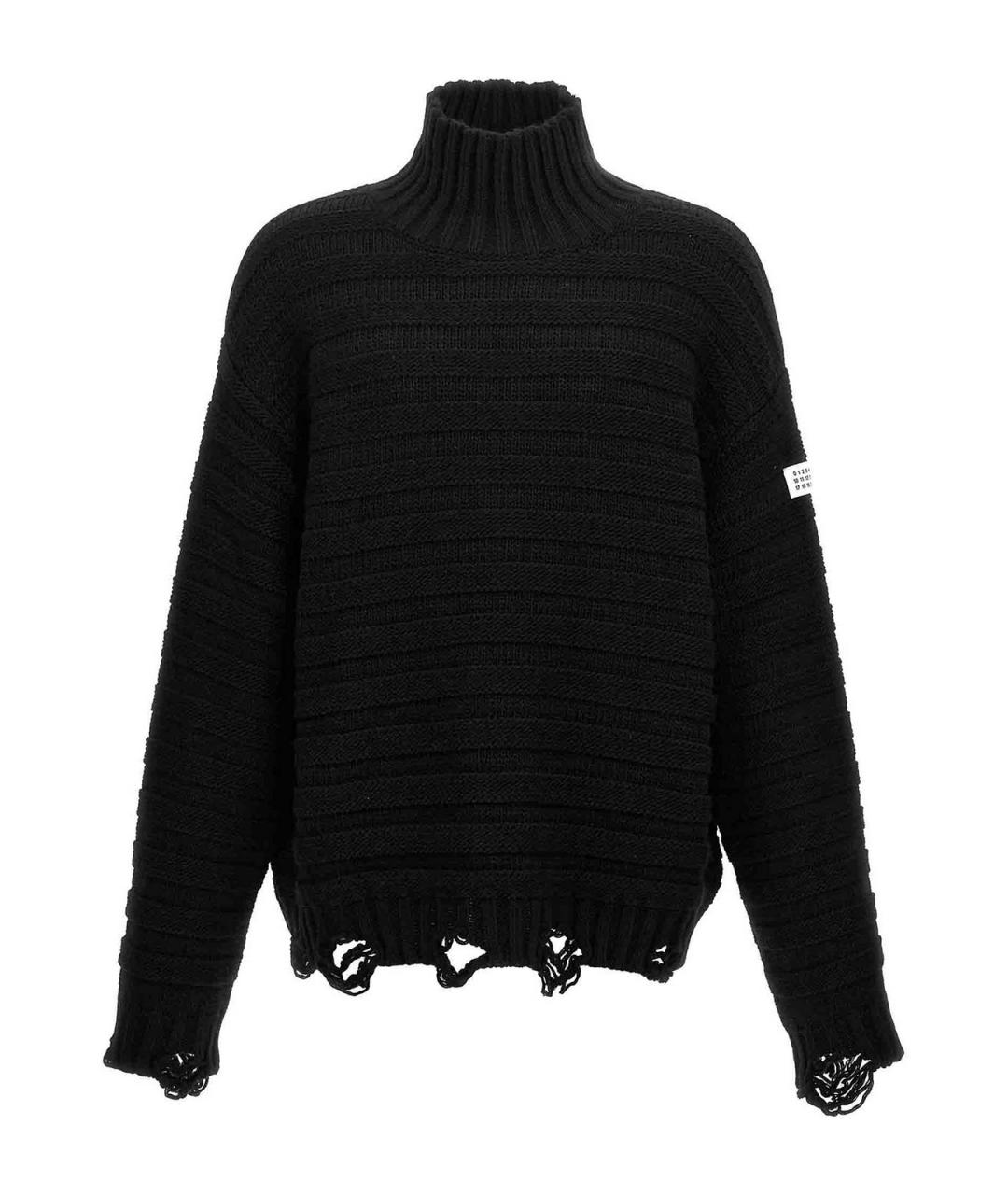 MM6 MAISON MARGIELA Черная шерстяная водолазка, фото 1