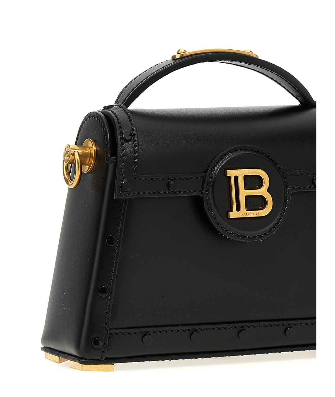 BALMAIN Черная кожаная сумка тоут, фото 3