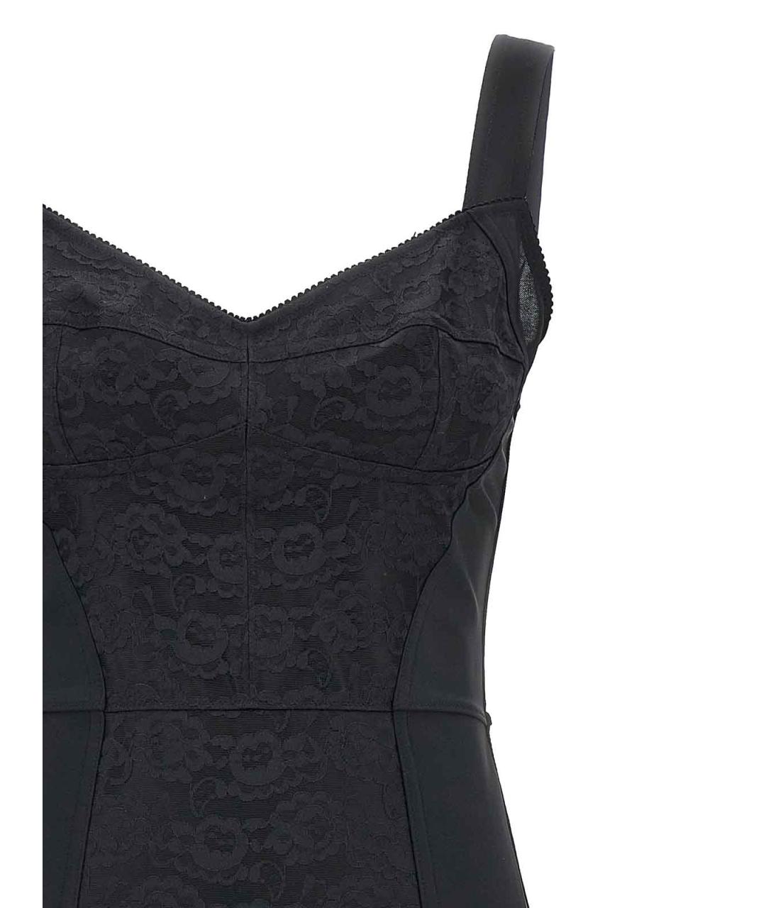 DOLCE&GABBANA Черное полиамидовое коктейльное платье, фото 3