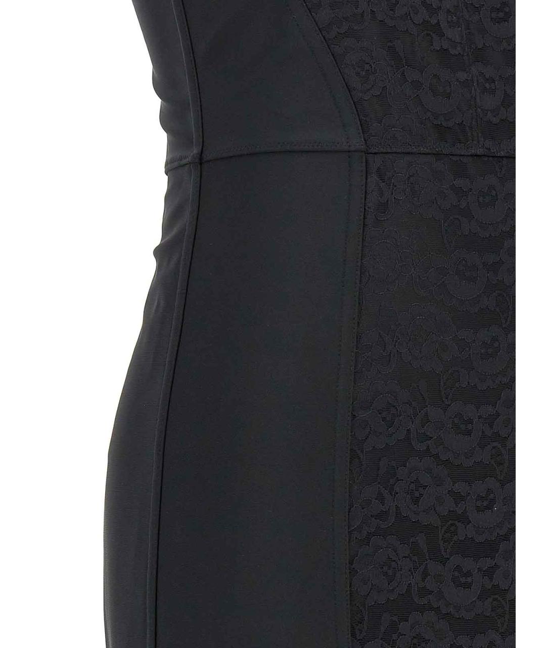 DOLCE&GABBANA Черное полиамидовое коктейльное платье, фото 4