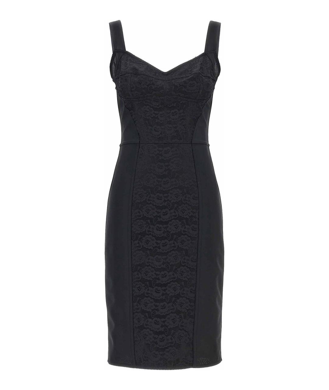 DOLCE&GABBANA Черное полиамидовое коктейльное платье, фото 1