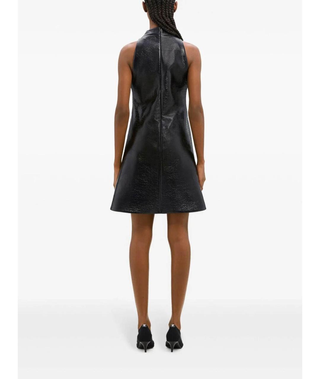 COURREGES Черное хлопковое повседневное платье, фото 4
