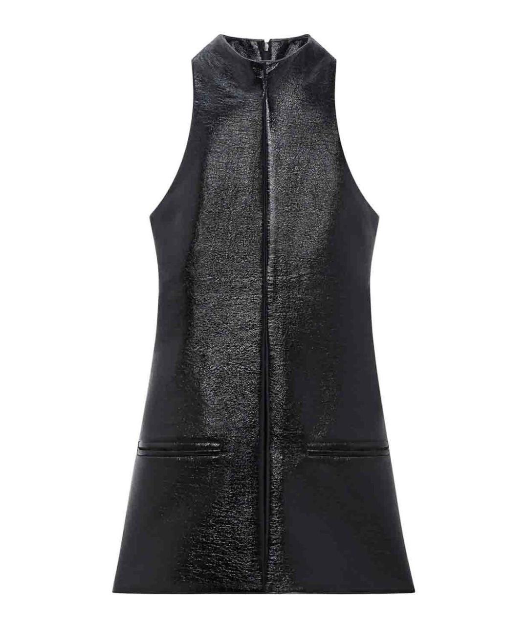 COURREGES Черное хлопковое повседневное платье, фото 1
