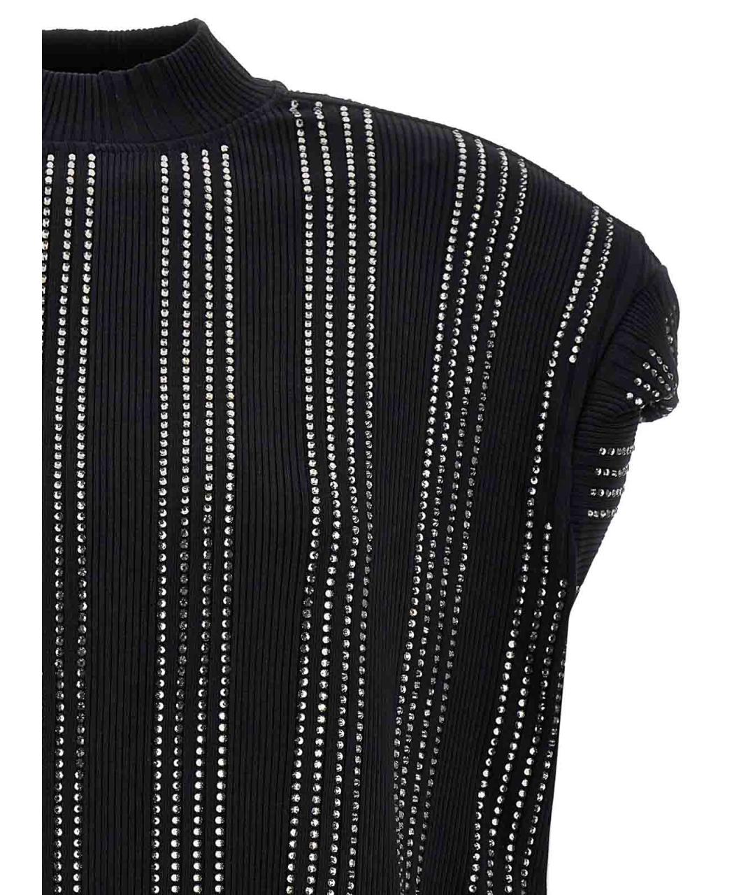 THE ATTICO Черное хлопковое платье, фото 3