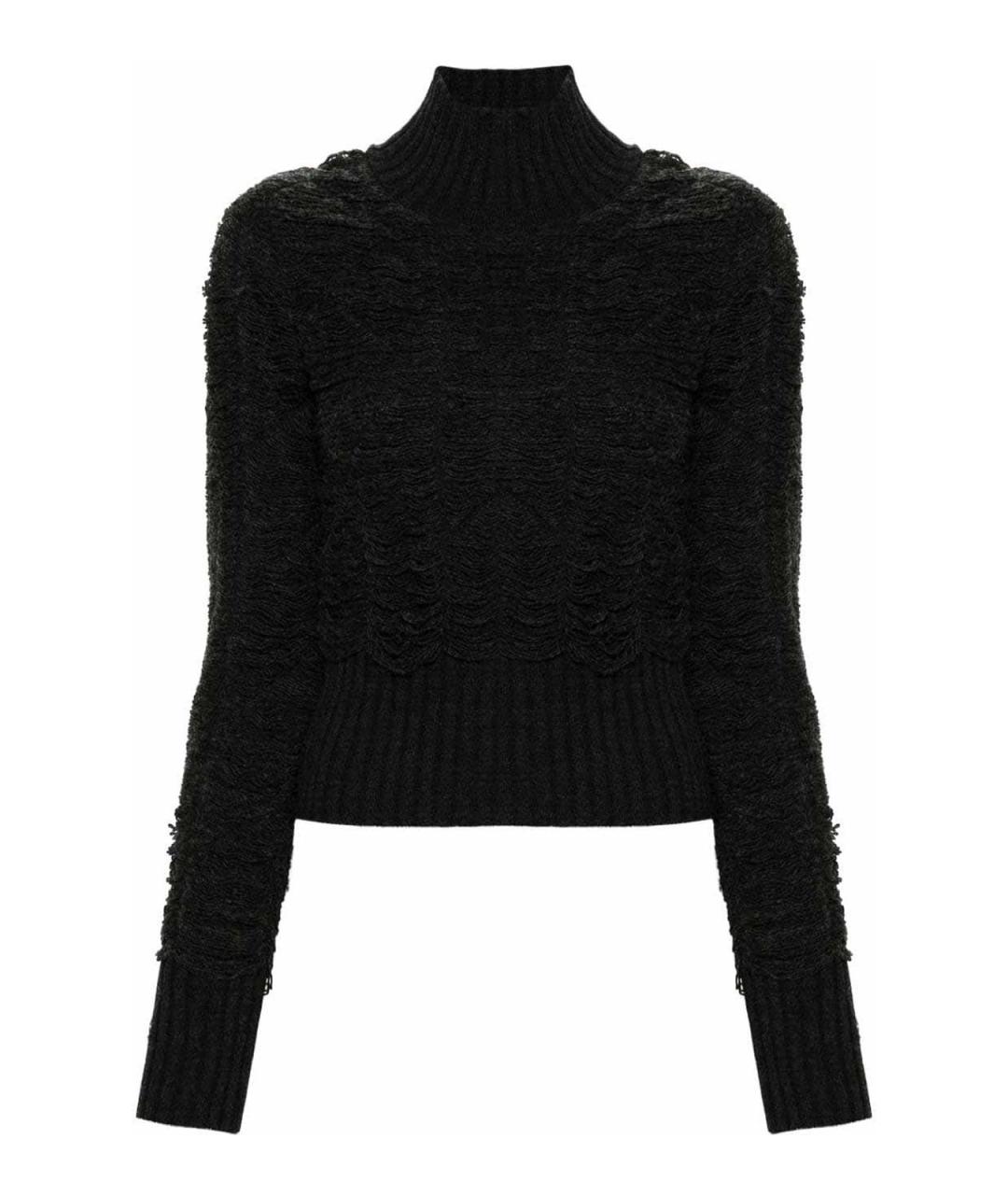 MM6 MAISON MARGIELA Черная шерстяная водолазка, фото 1