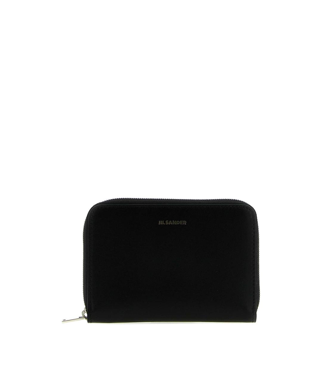 JIL SANDER Черный кожаный кошелек, фото 1