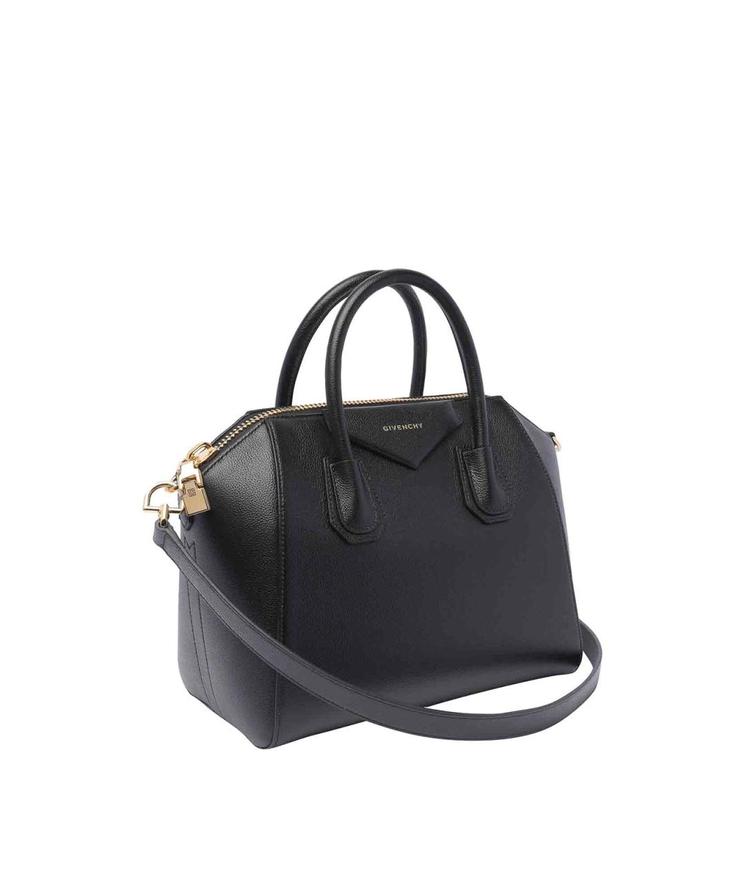 GIVENCHY Черная кожаная сумка тоут, фото 2