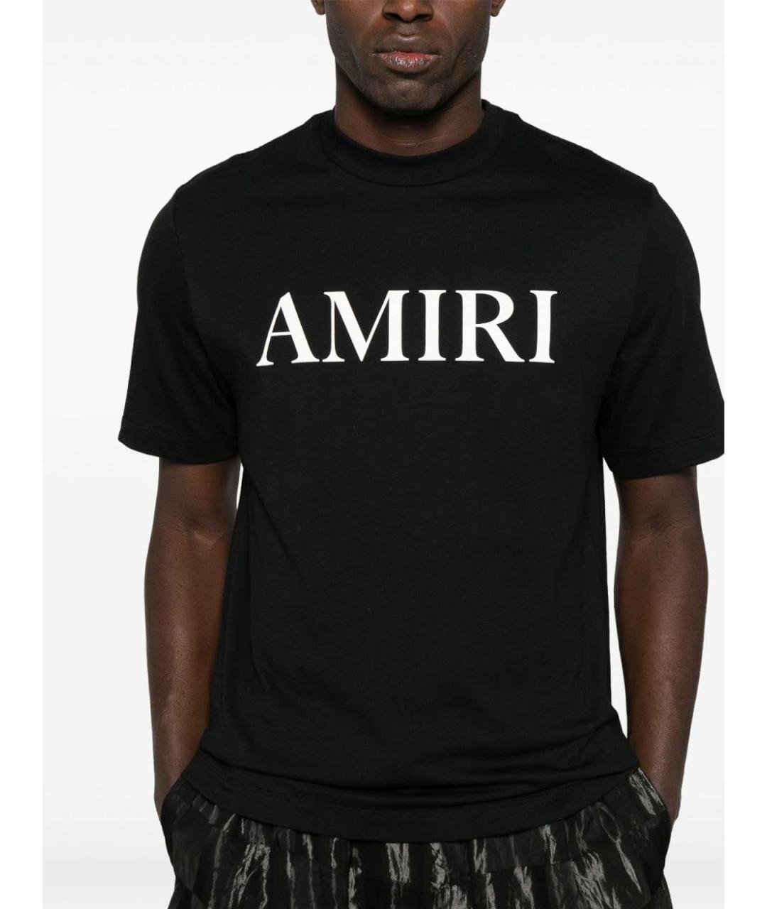 AMIRI Черная хлопковая футболка, фото 3