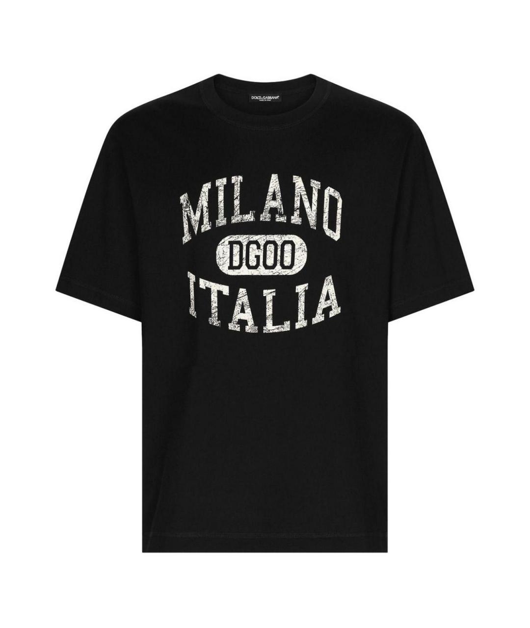 DOLCE&GABBANA Черная хлопковая футболка, фото 1