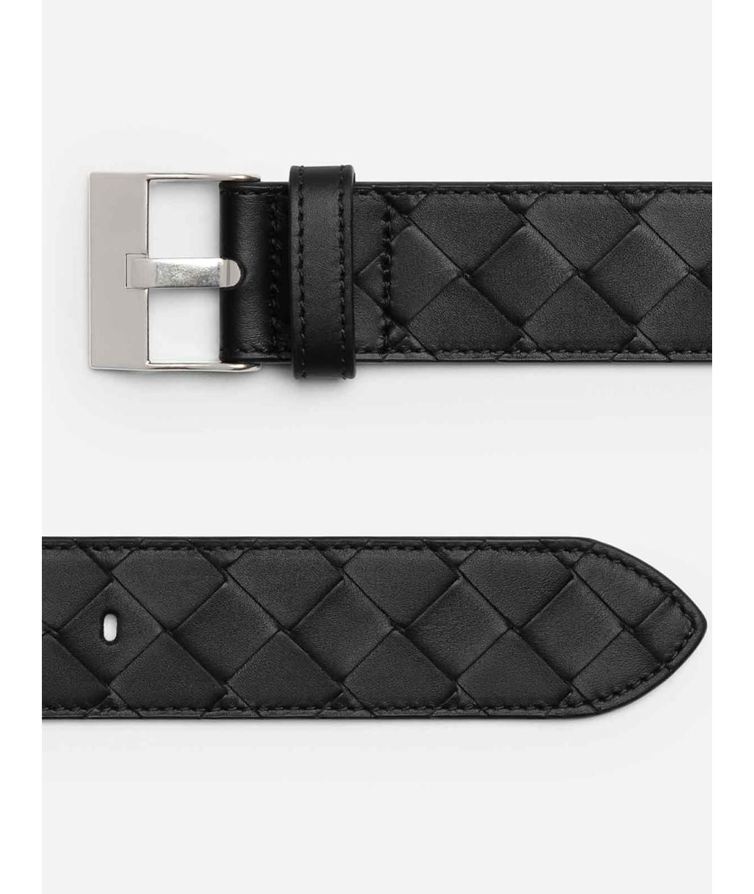BOTTEGA VENETA Черный кожаный ремень, фото 3