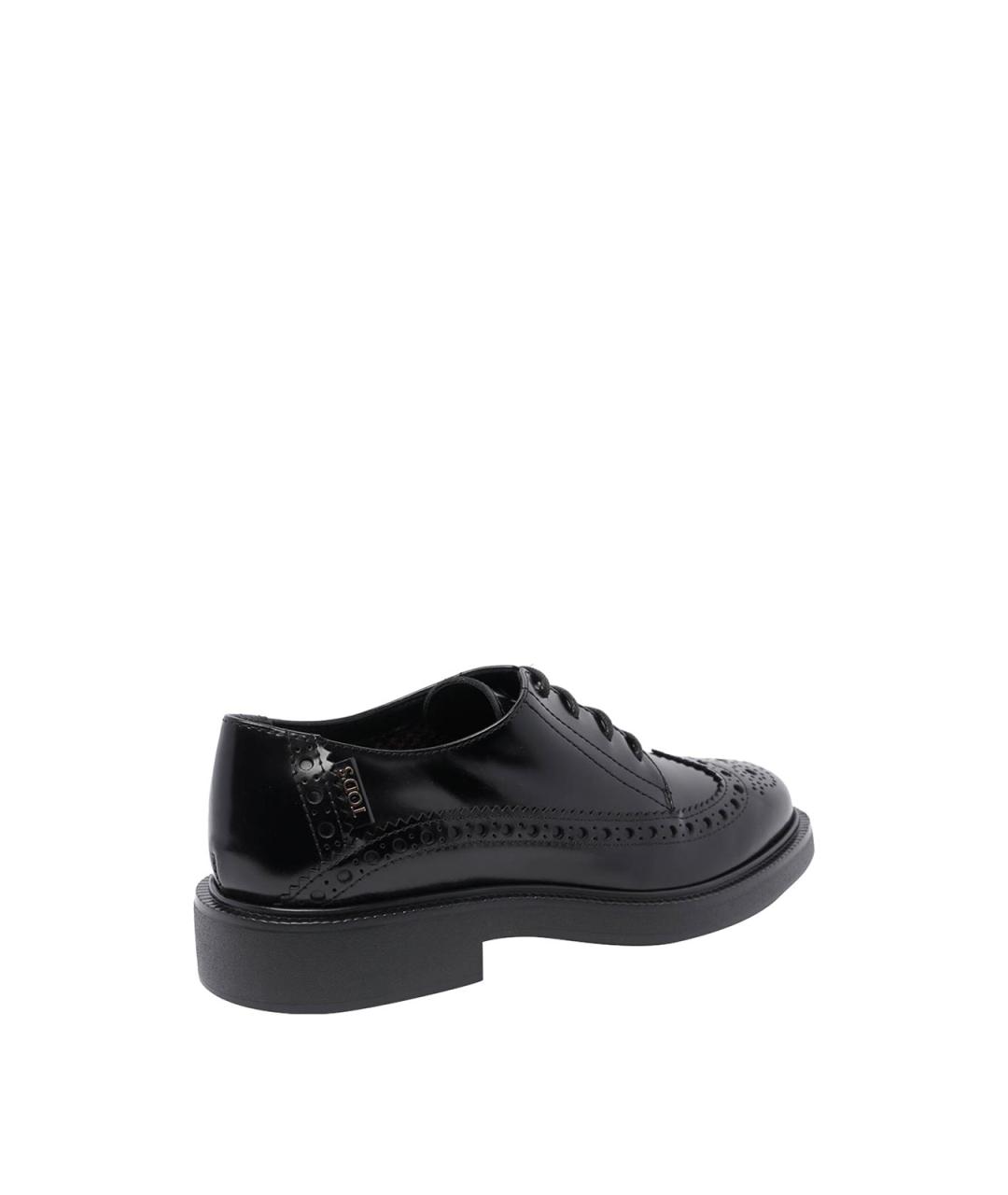 TOD'S Черные кожаные брогги и оксфорды, фото 3