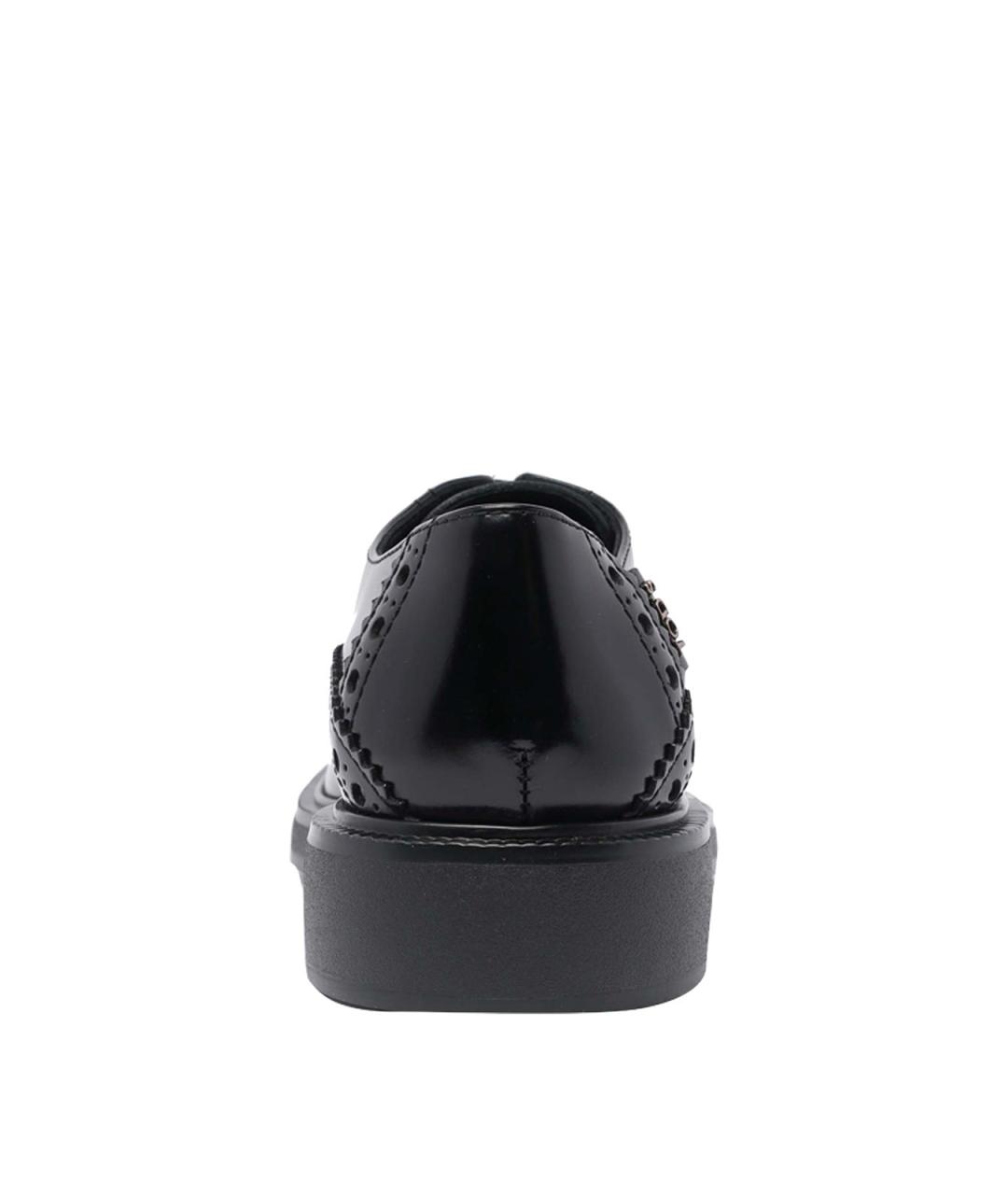 TOD'S Черные кожаные брогги и оксфорды, фото 4