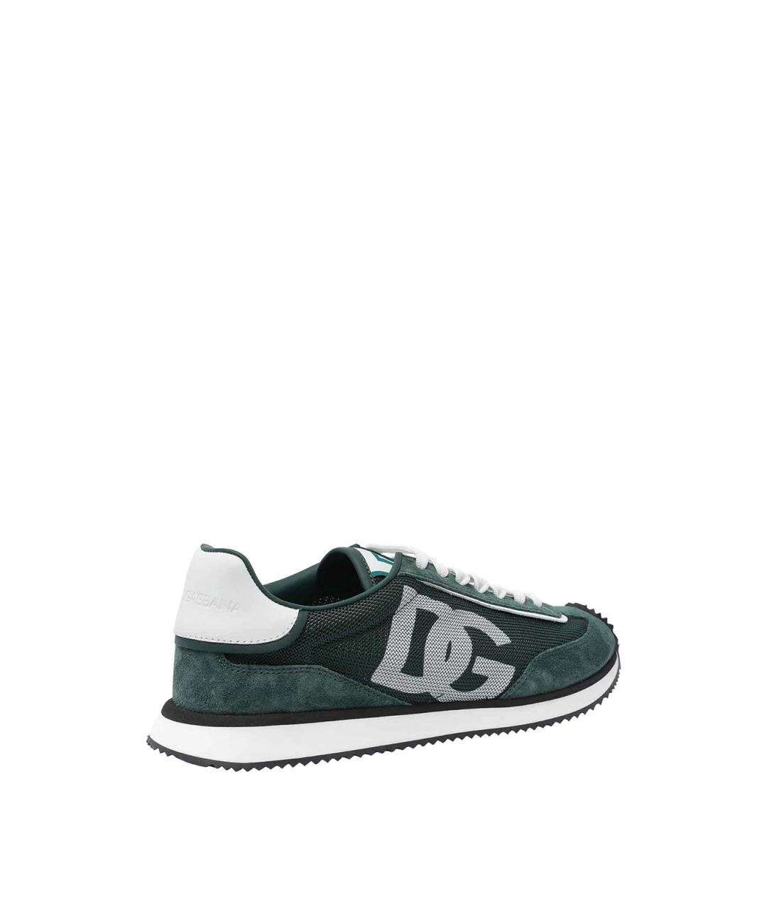 DOLCE&GABBANA Зеленые замшевые низкие кроссовки / кеды, фото 3