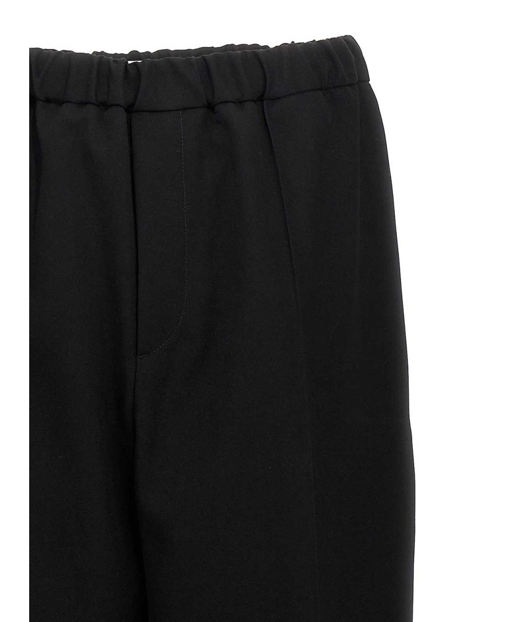 JIL SANDER Черные шерстяные повседневные брюки, фото 3