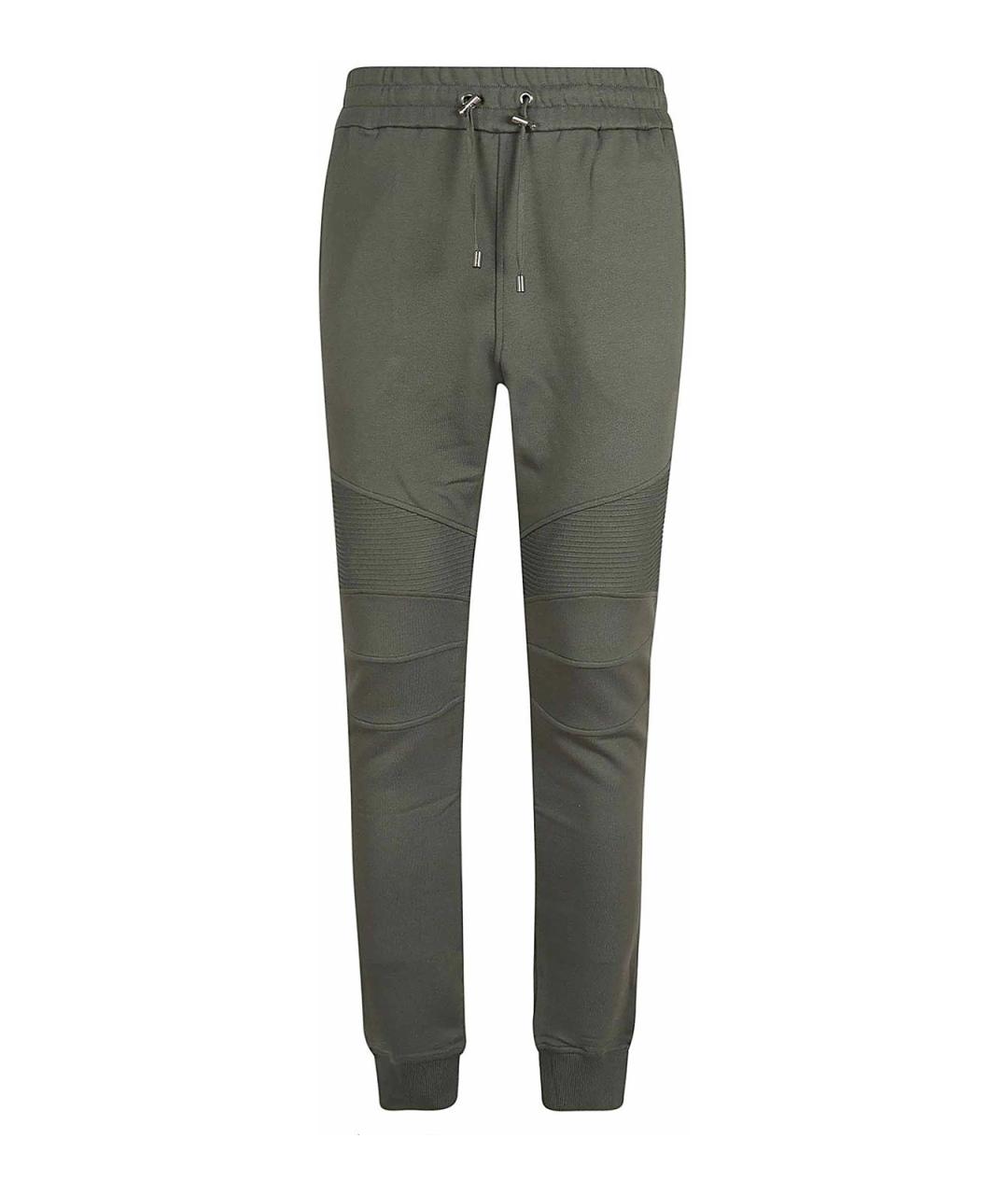 BALMAIN Серые хлопковые повседневные брюки, фото 1