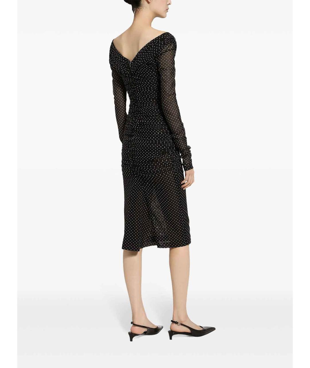 DOLCE&GABBANA Черное полиамидовое повседневное платье, фото 3