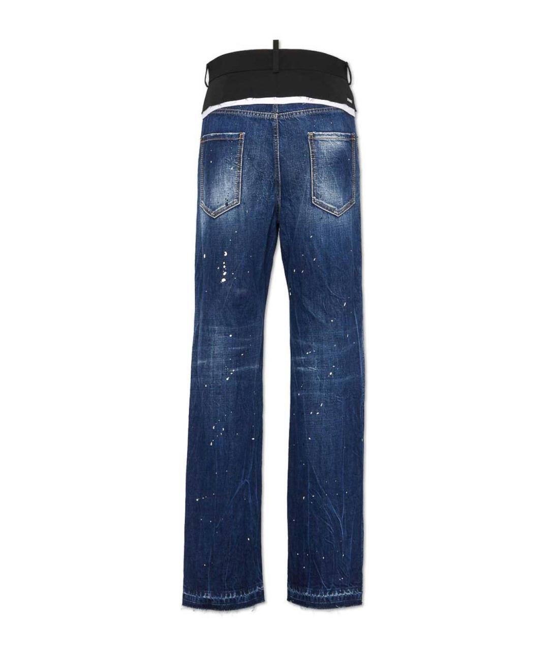 DSQUARED2 Синие хлопковые джинсы клеш, фото 2