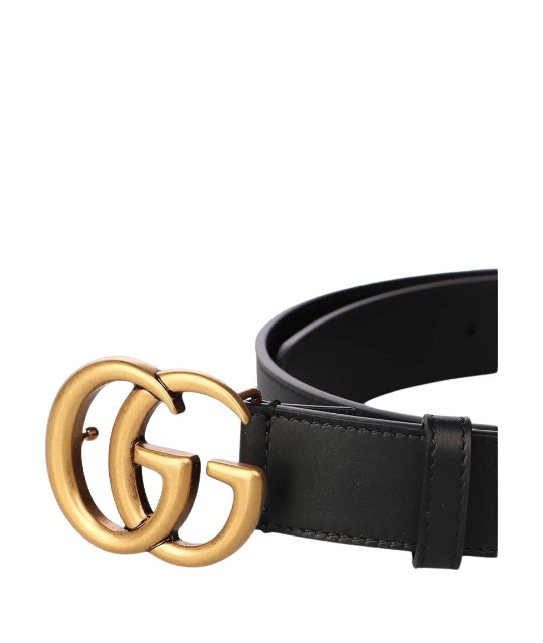 GUCCI Черный кожаный ремень, фото 2