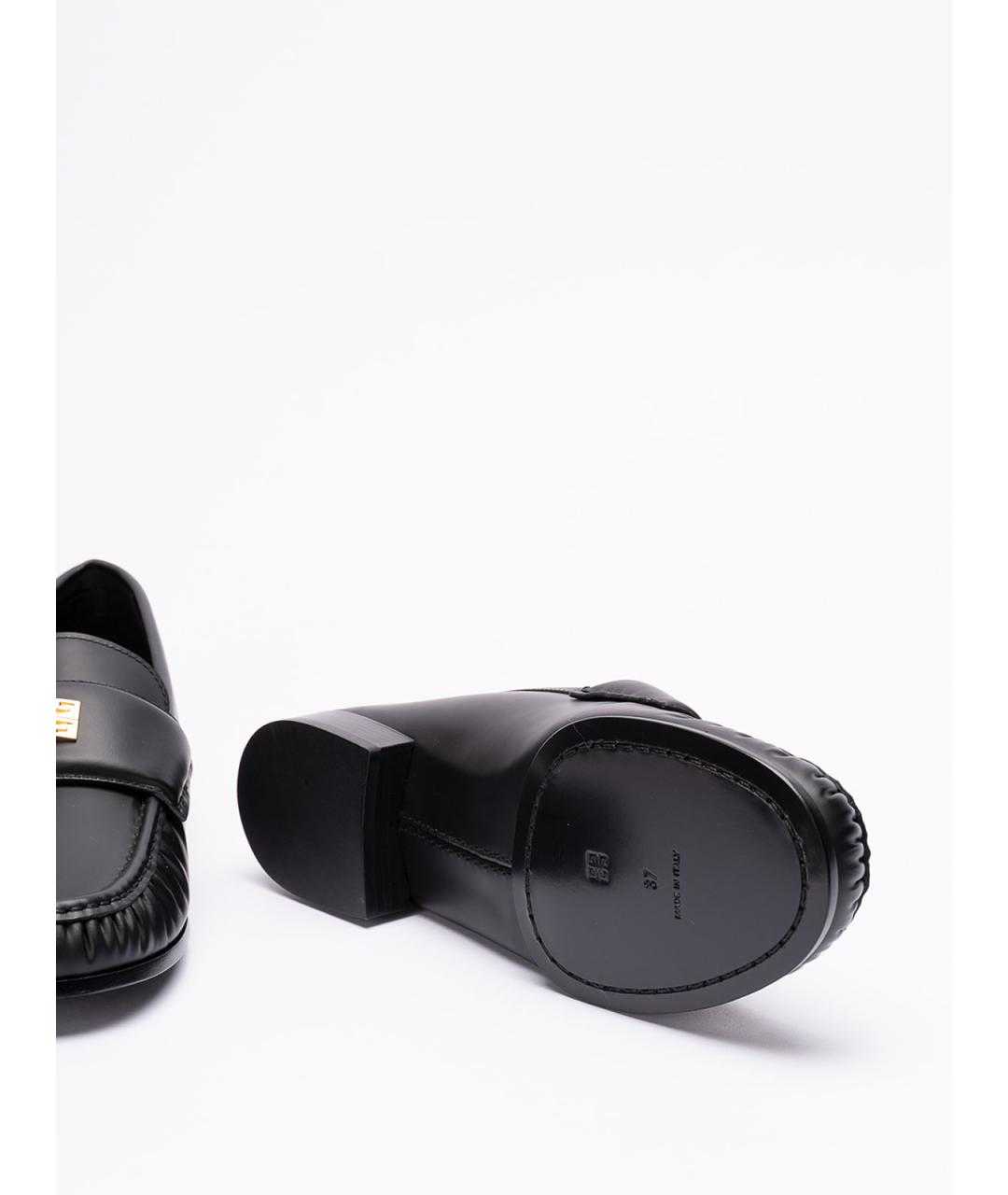 GIVENCHY Черные кожаные лоферы, фото 4