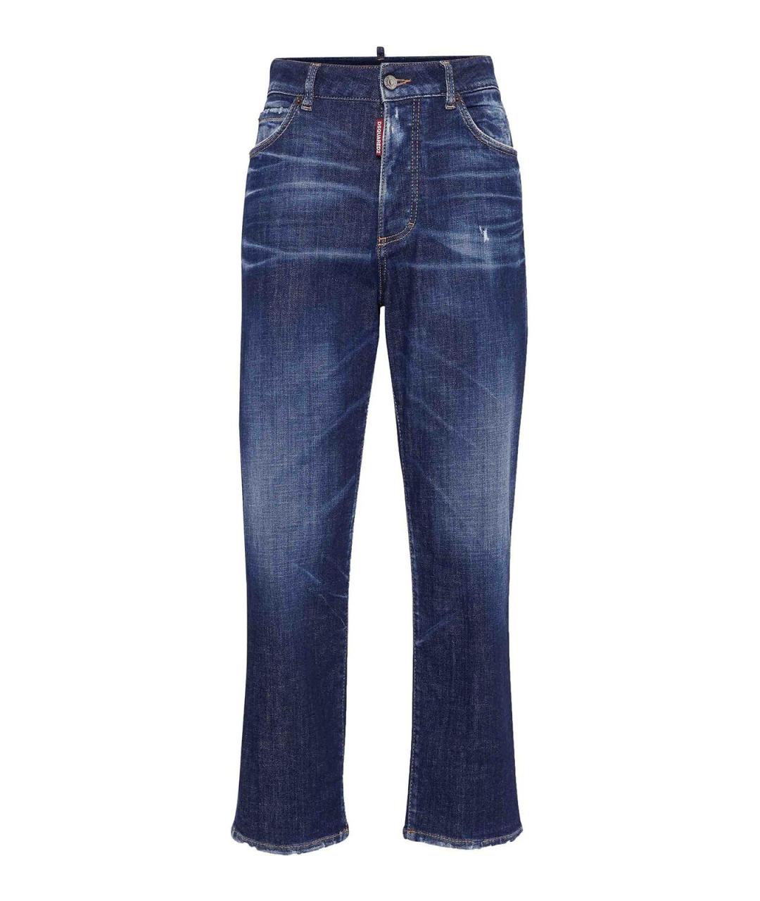 DSQUARED2 Синие хлопковые прямые джинсы, фото 1