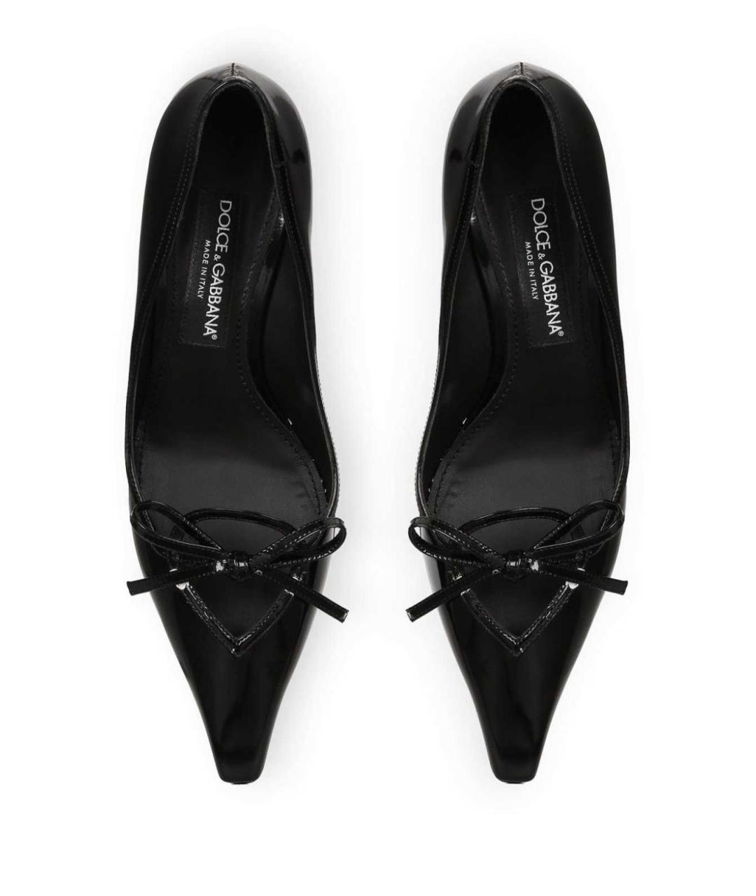DOLCE&GABBANA Черные туфли из лакированной кожи, фото 2