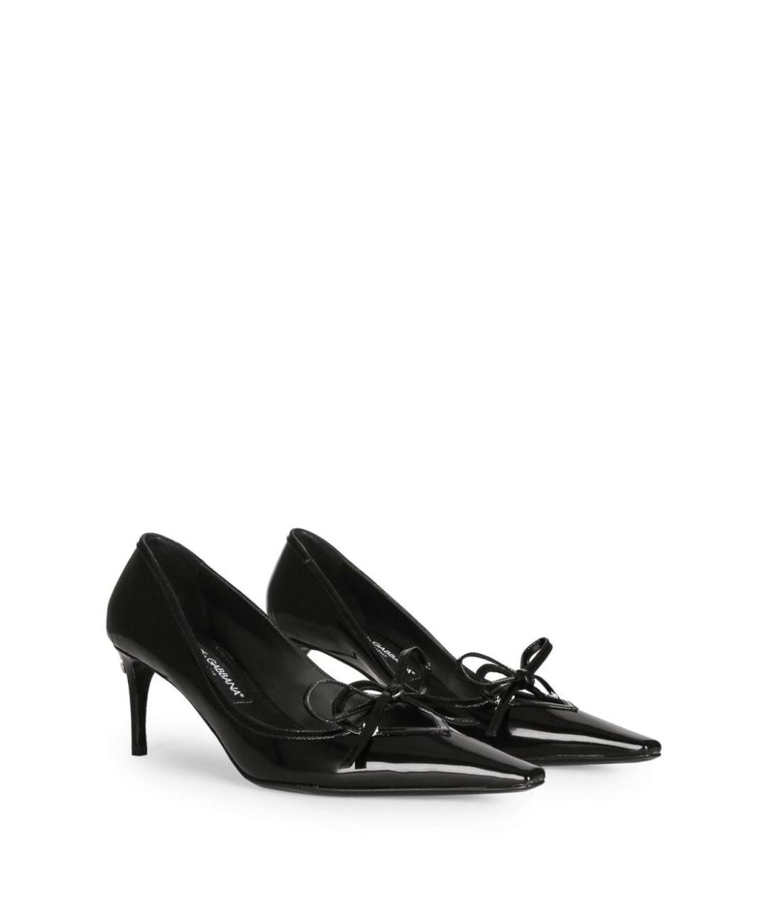 DOLCE&GABBANA Черные туфли из лакированной кожи, фото 4