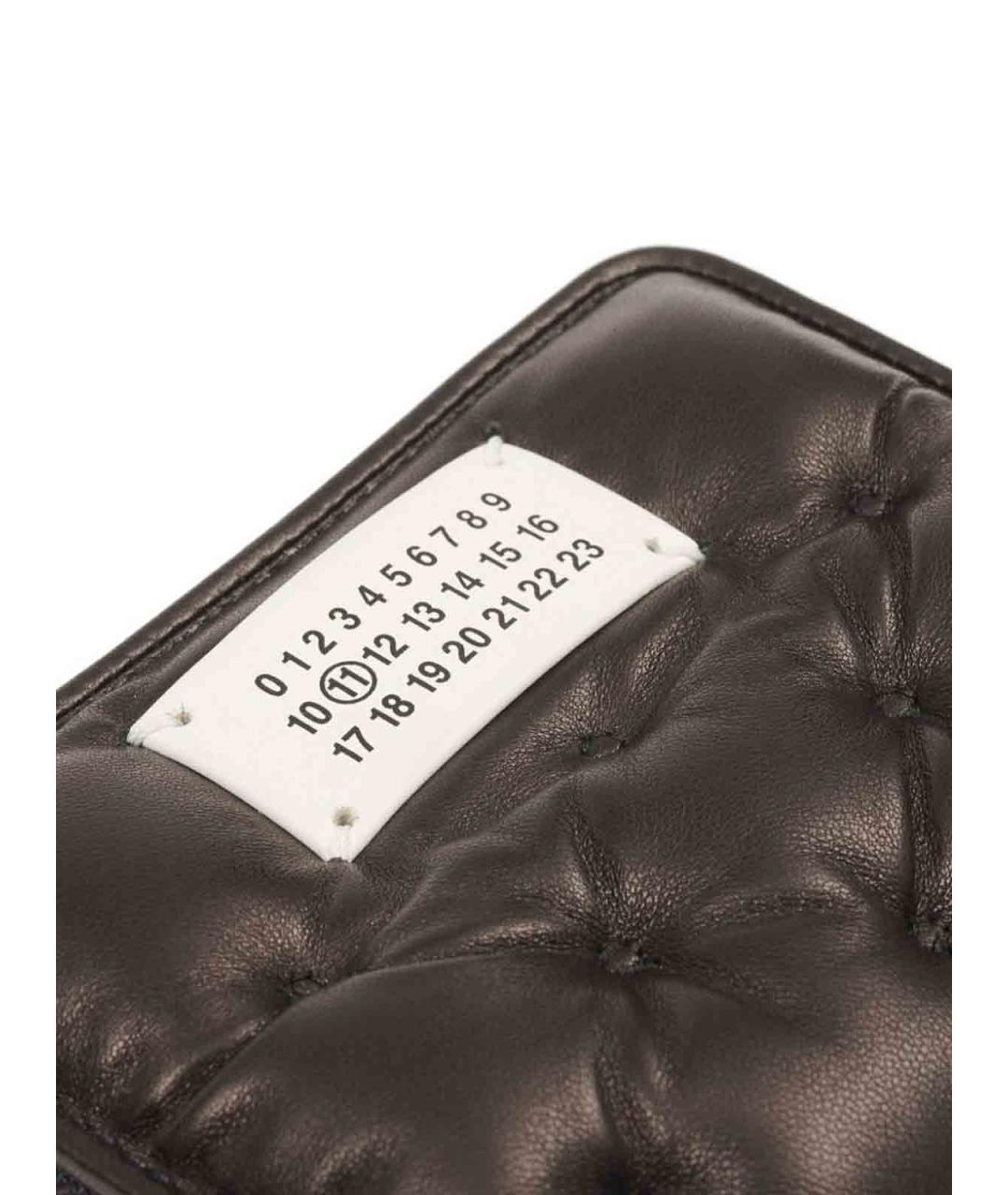 MAISON MARGIELA Черный кожаный кошелек, фото 3