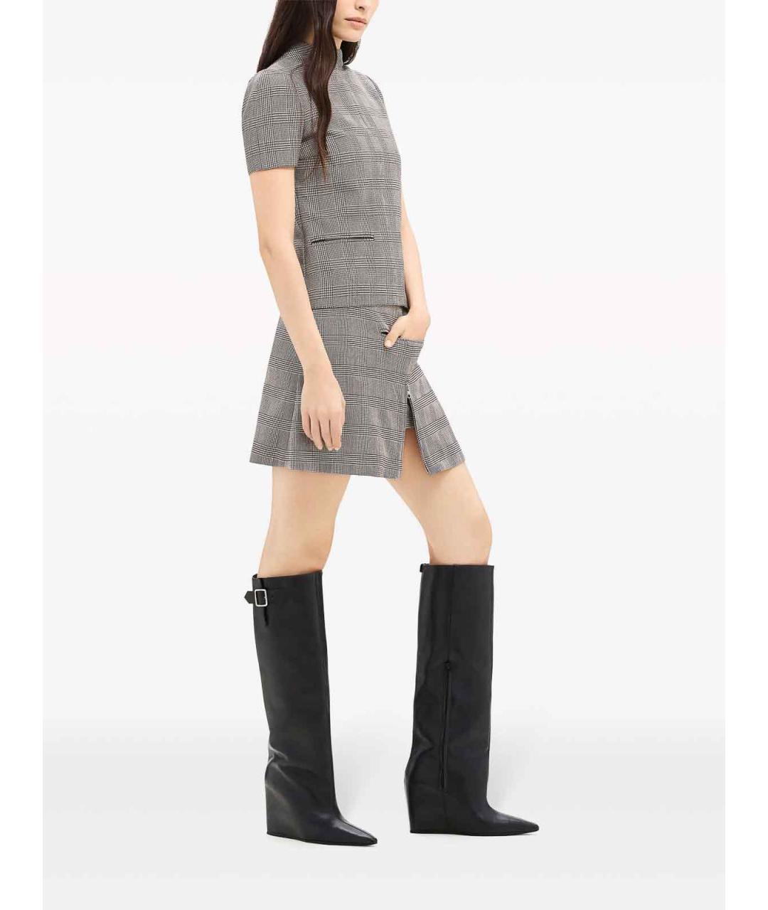 COURREGES Коричневая шерстяная футболка, фото 3