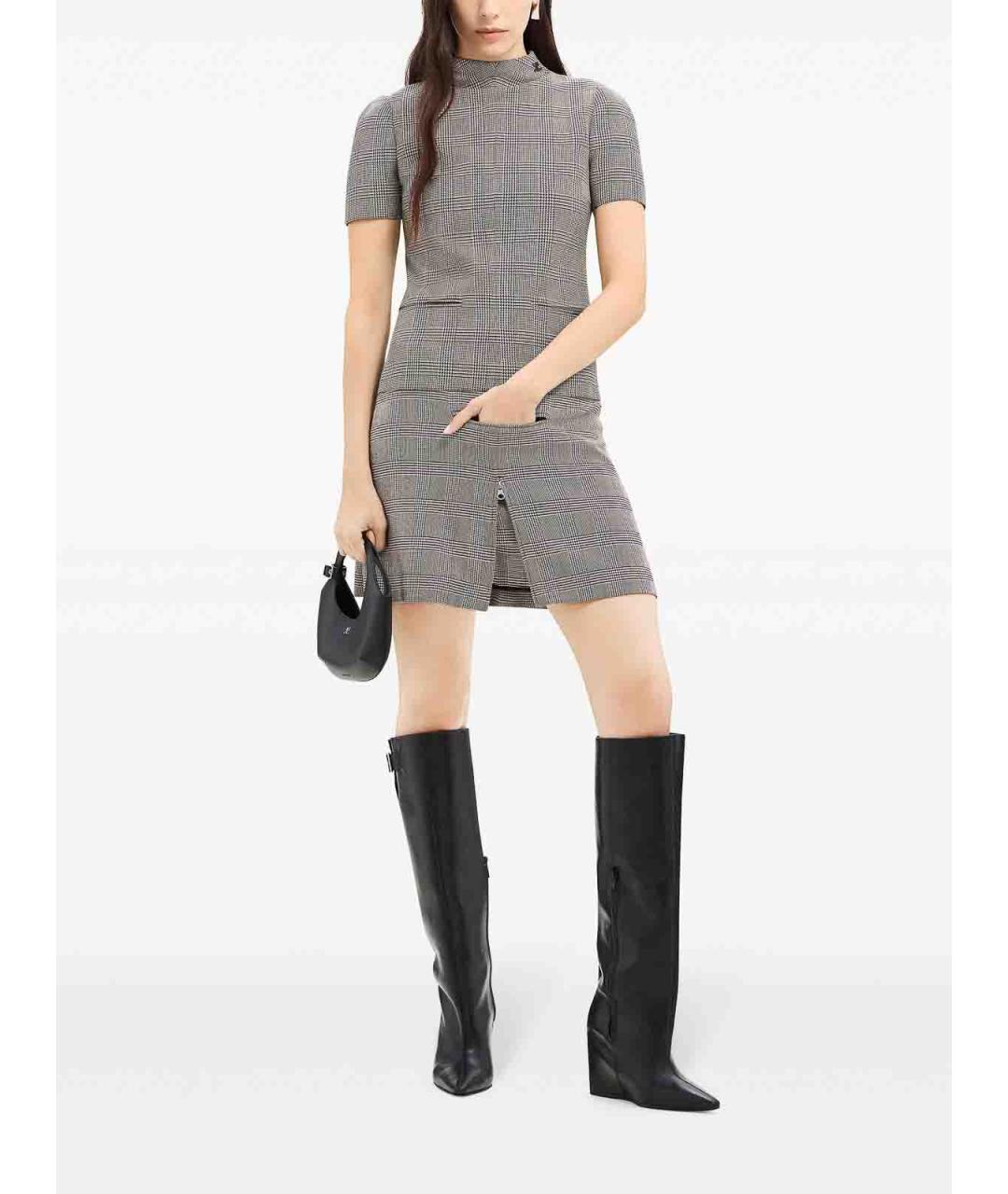 COURREGES Коричневая шерстяная футболка, фото 2