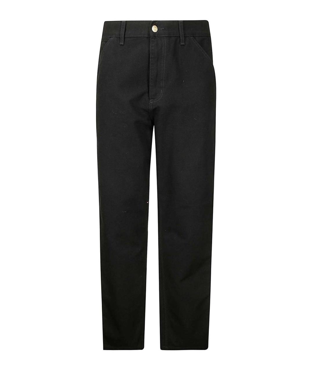 CARHARTT Черные хлопковые повседневные брюки, фото 1