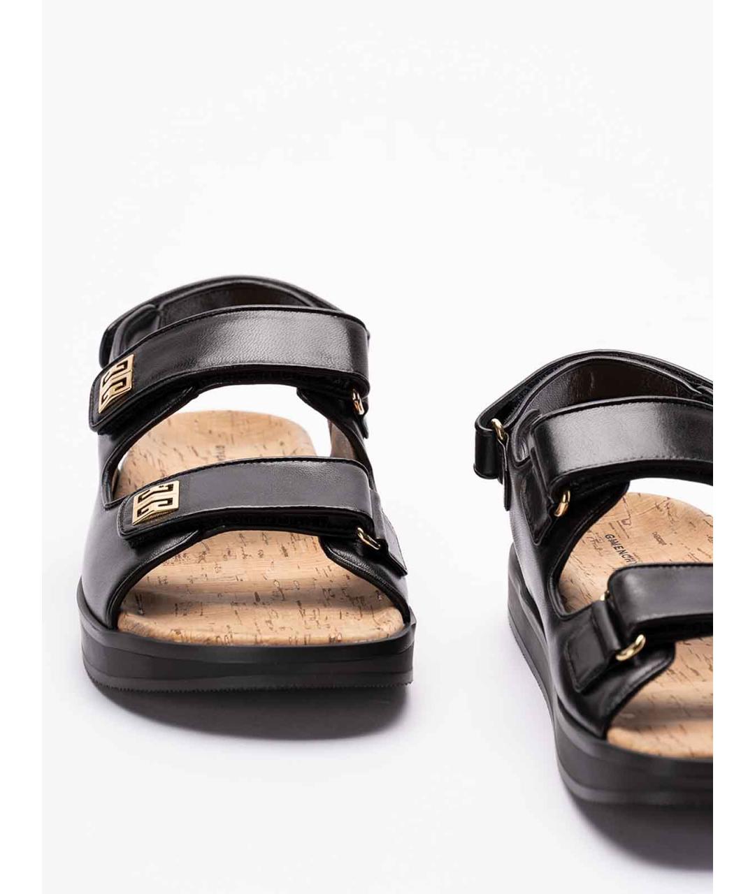 GIVENCHY Черные кожаные сандалии, фото 5