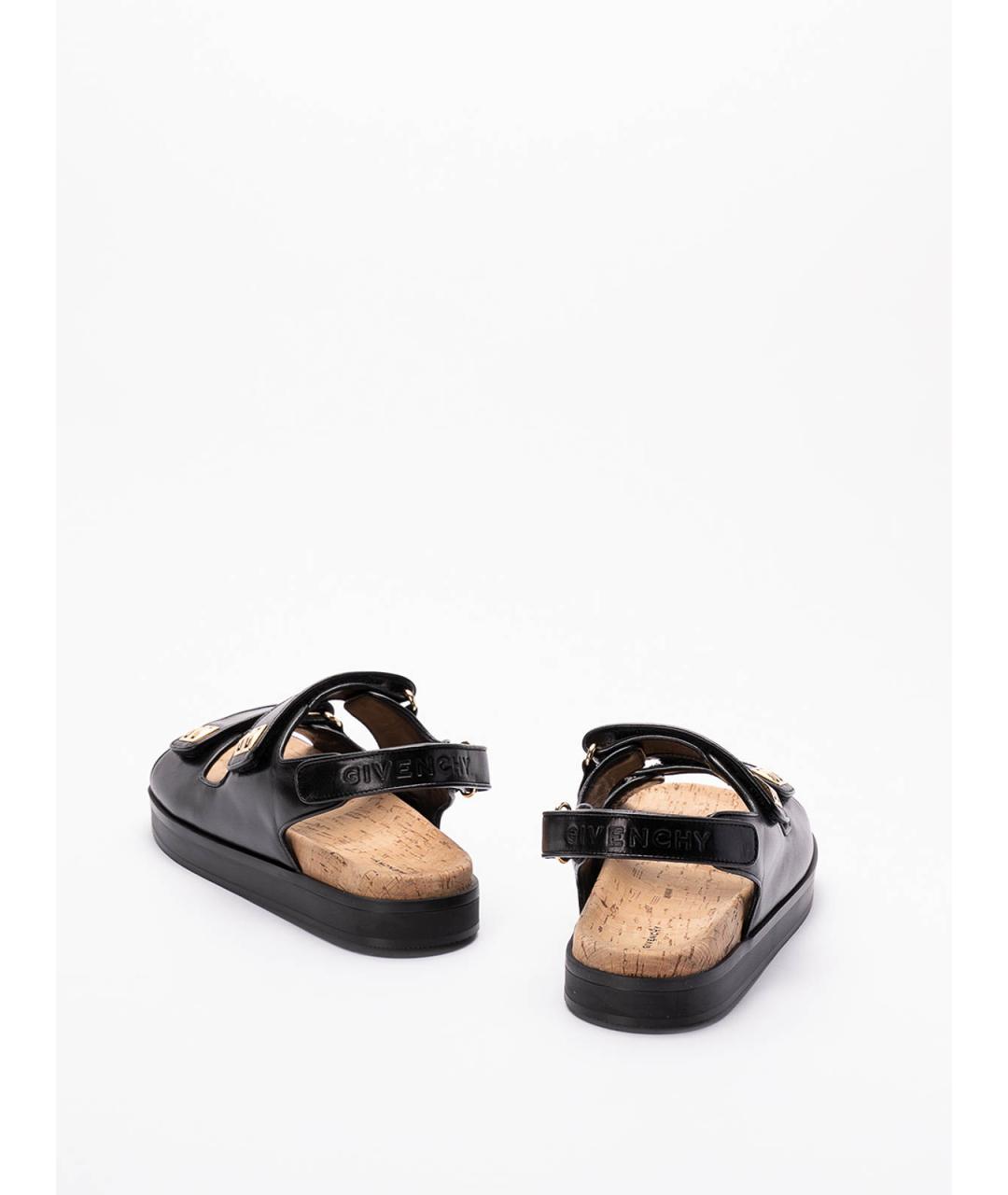 GIVENCHY Черные кожаные сандалии, фото 3