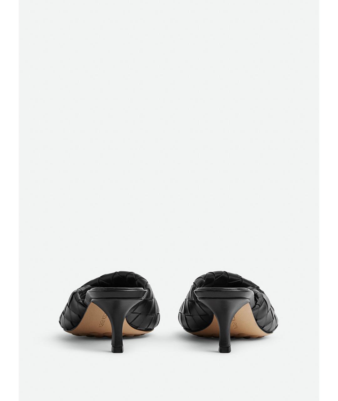 BOTTEGA VENETA Черные кожаные сандалии, фото 3