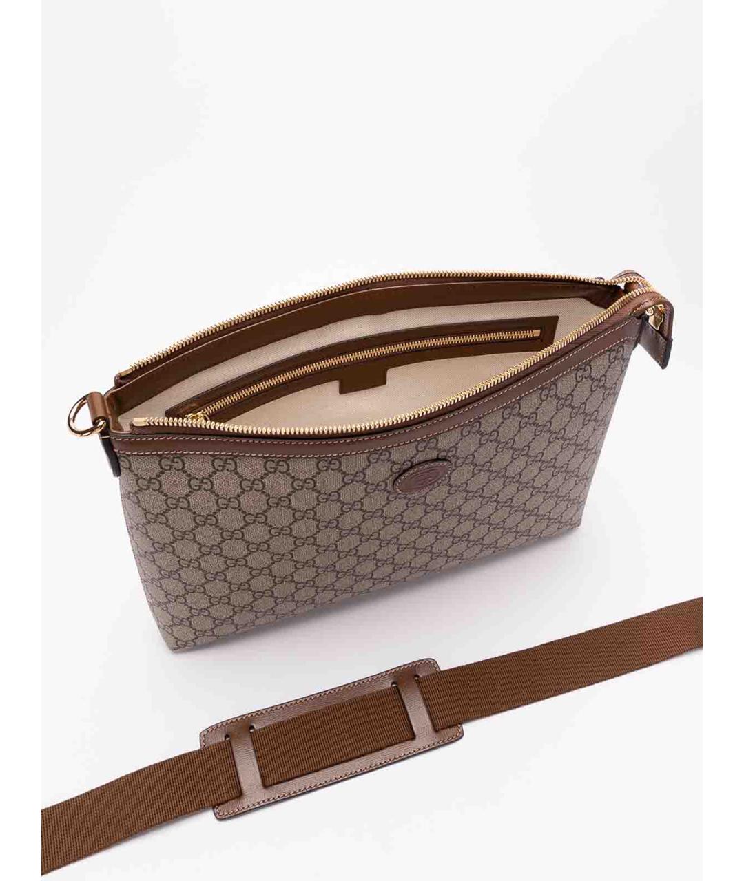 GUCCI Бежевая барсетка, фото 5
