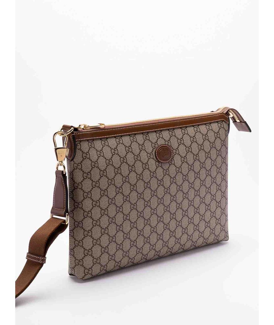 GUCCI Бежевая барсетка, фото 3