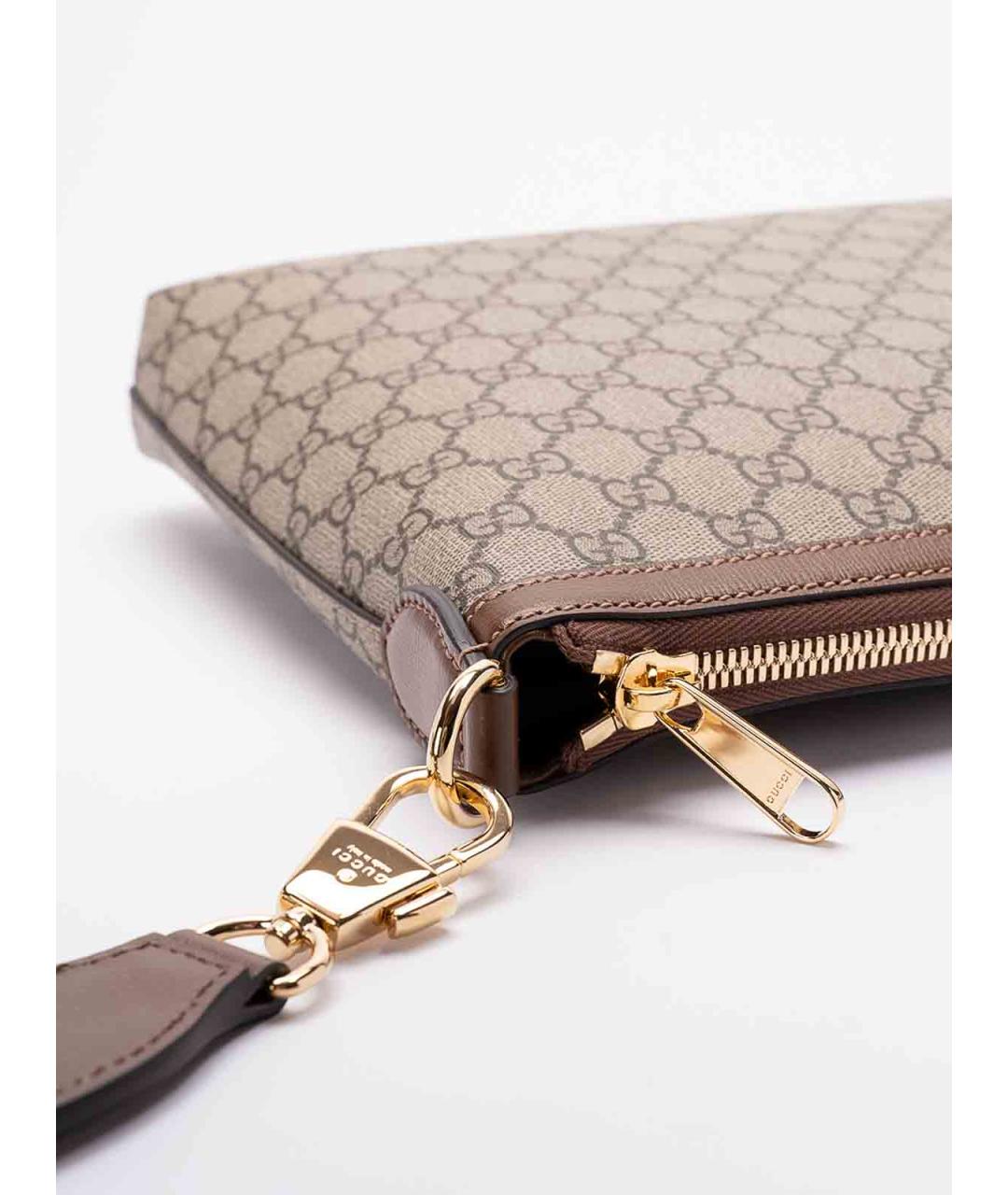 GUCCI Бежевая барсетка, фото 4
