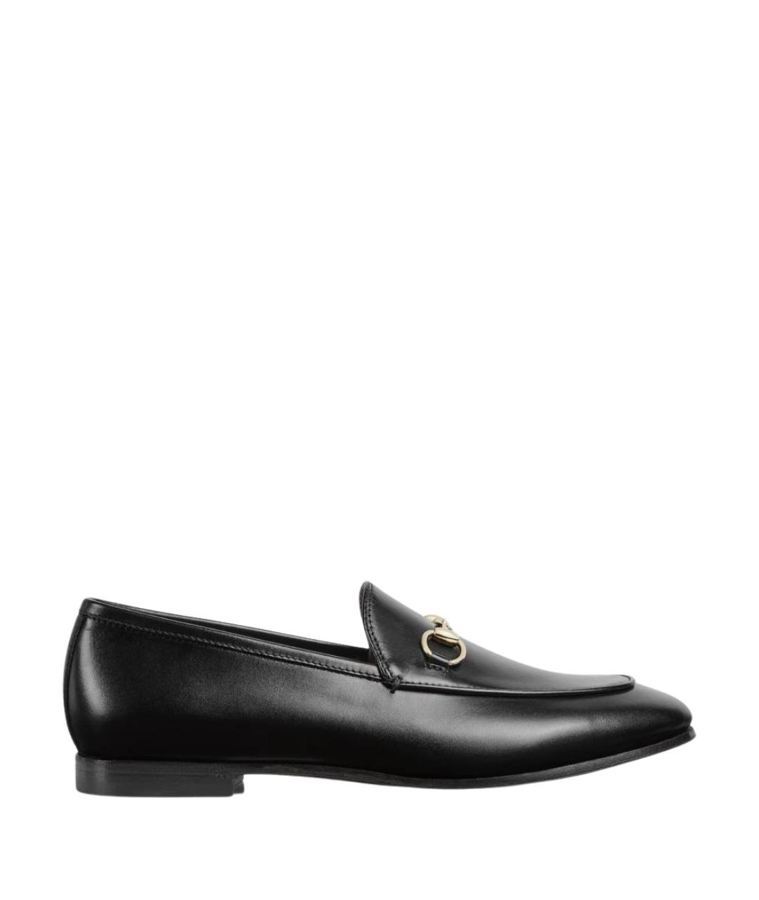 GUCCI Черные кожаные лоферы, фото 1