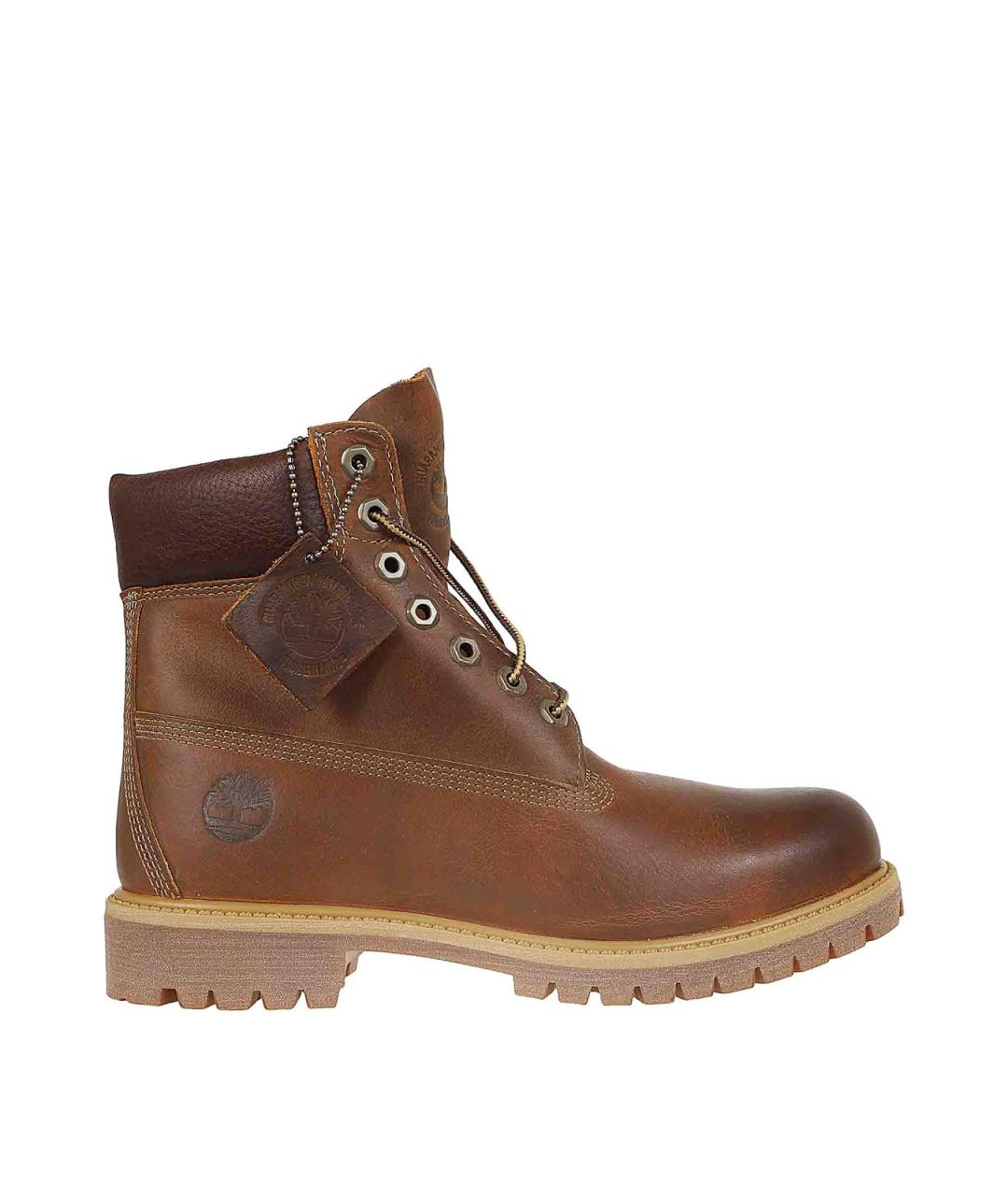 TIMBERLAND Коричневые кожаные высокие ботинки, фото 1