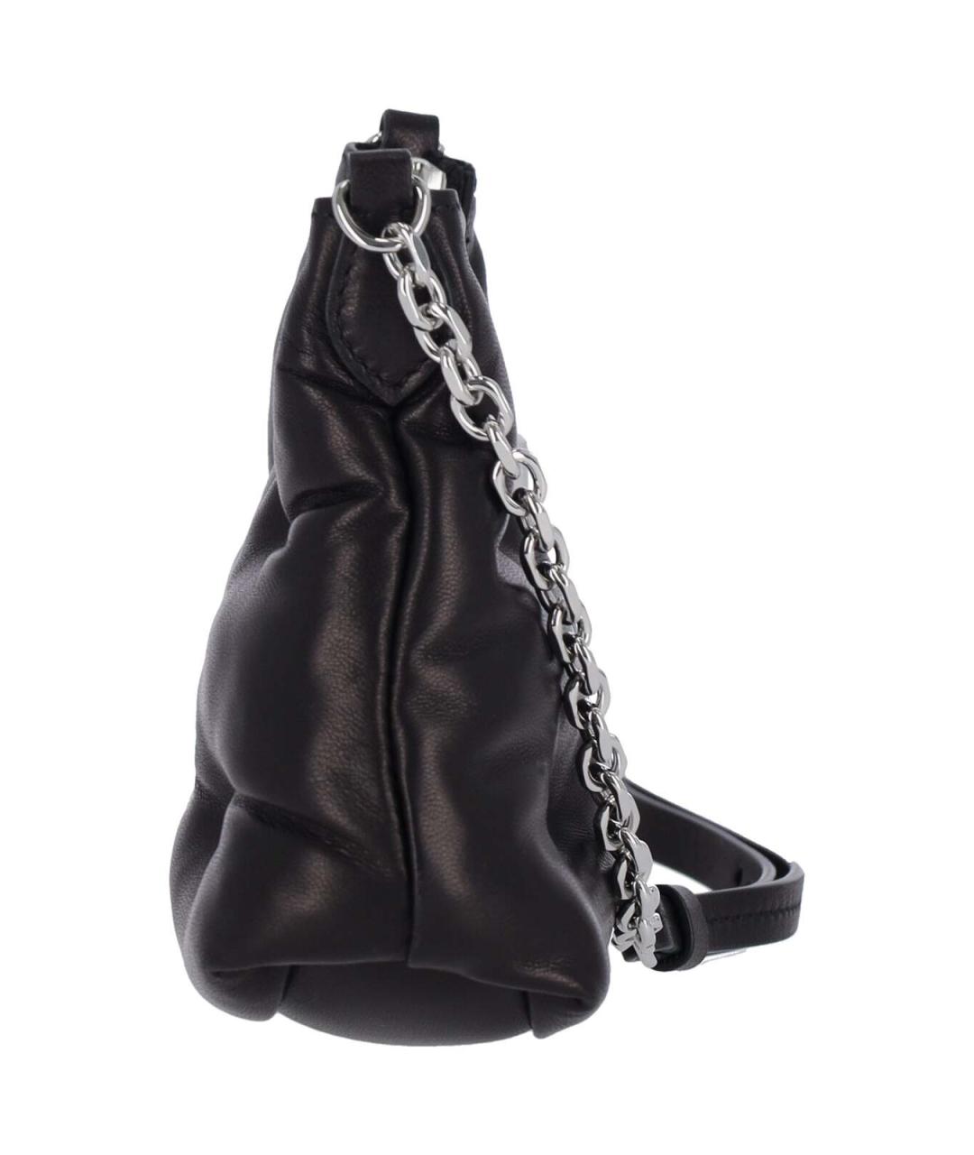 MAISON MARGIELA Черная кожаная сумка через плечо, фото 5