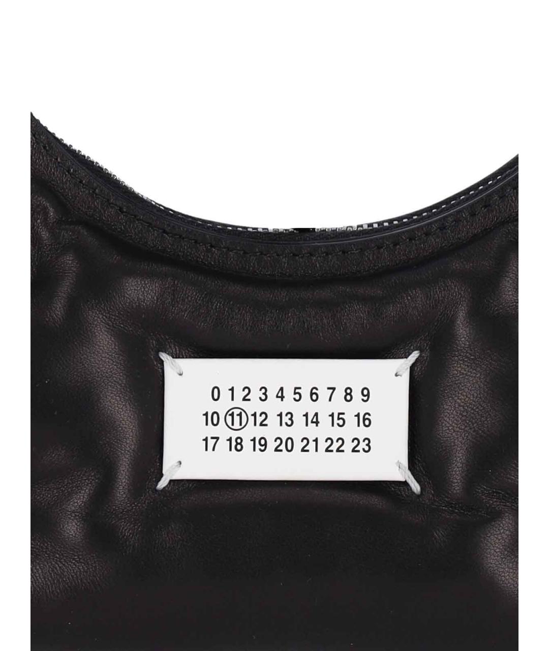 MAISON MARGIELA Черная кожаная сумка через плечо, фото 4